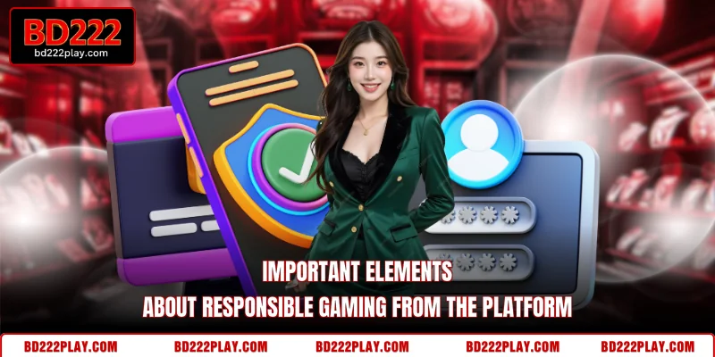 Important elements about Responsible Gaming from the platform