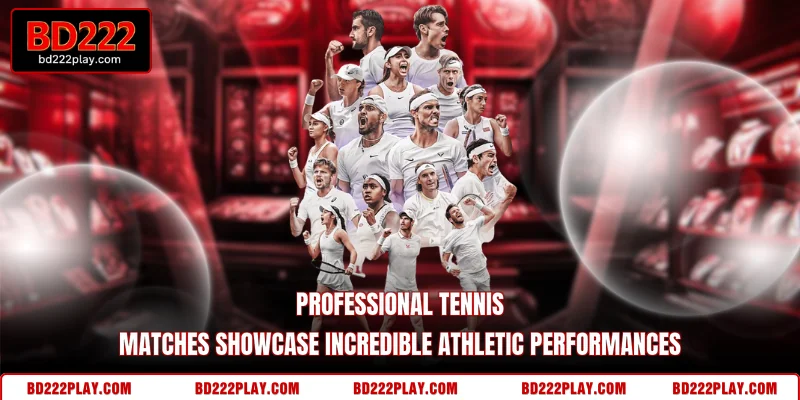 Professional tennis matches showcase incredible athletic performances