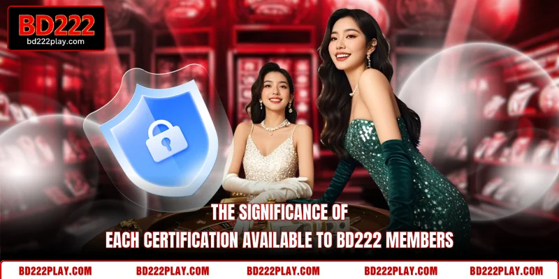 The significance of each certification available to BD222 members